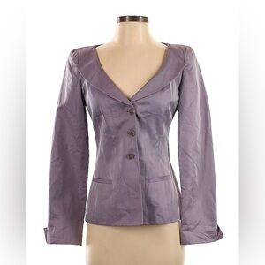 ARMANI COLLEZIONI size 4 purple satin jacket in excellent condition